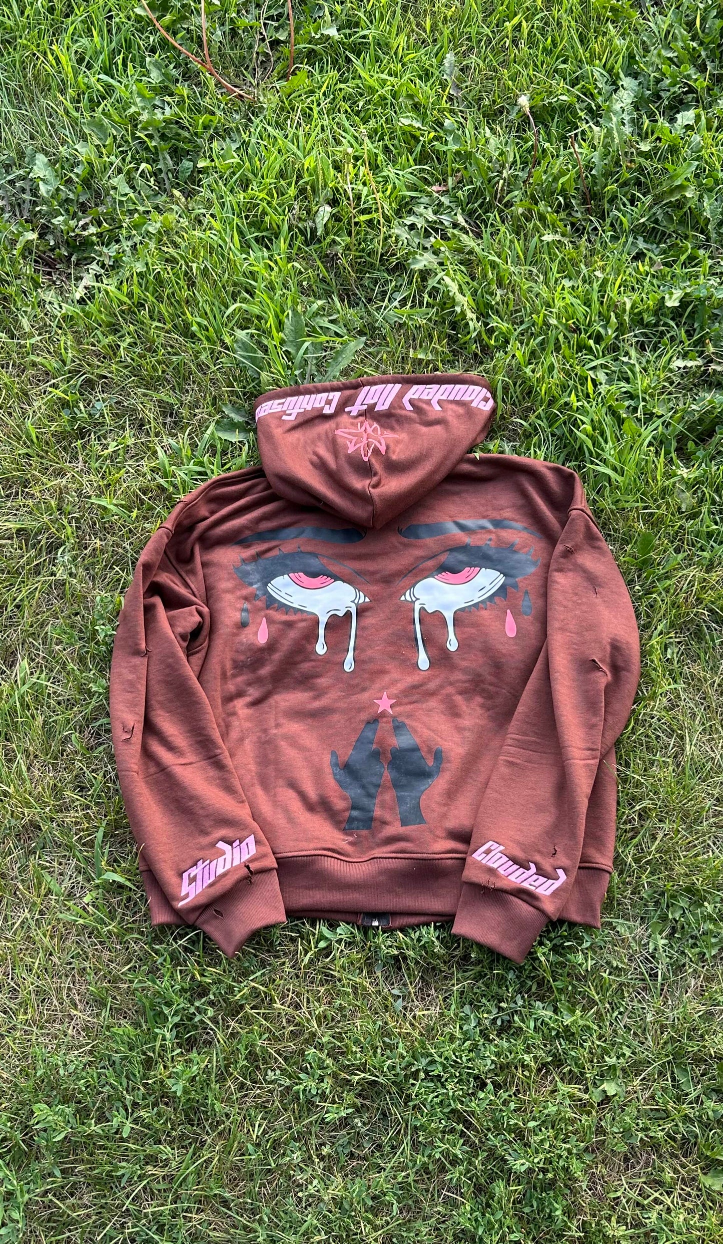 Clouded Studios Signature Midweight Zip Up Pre Order Brown