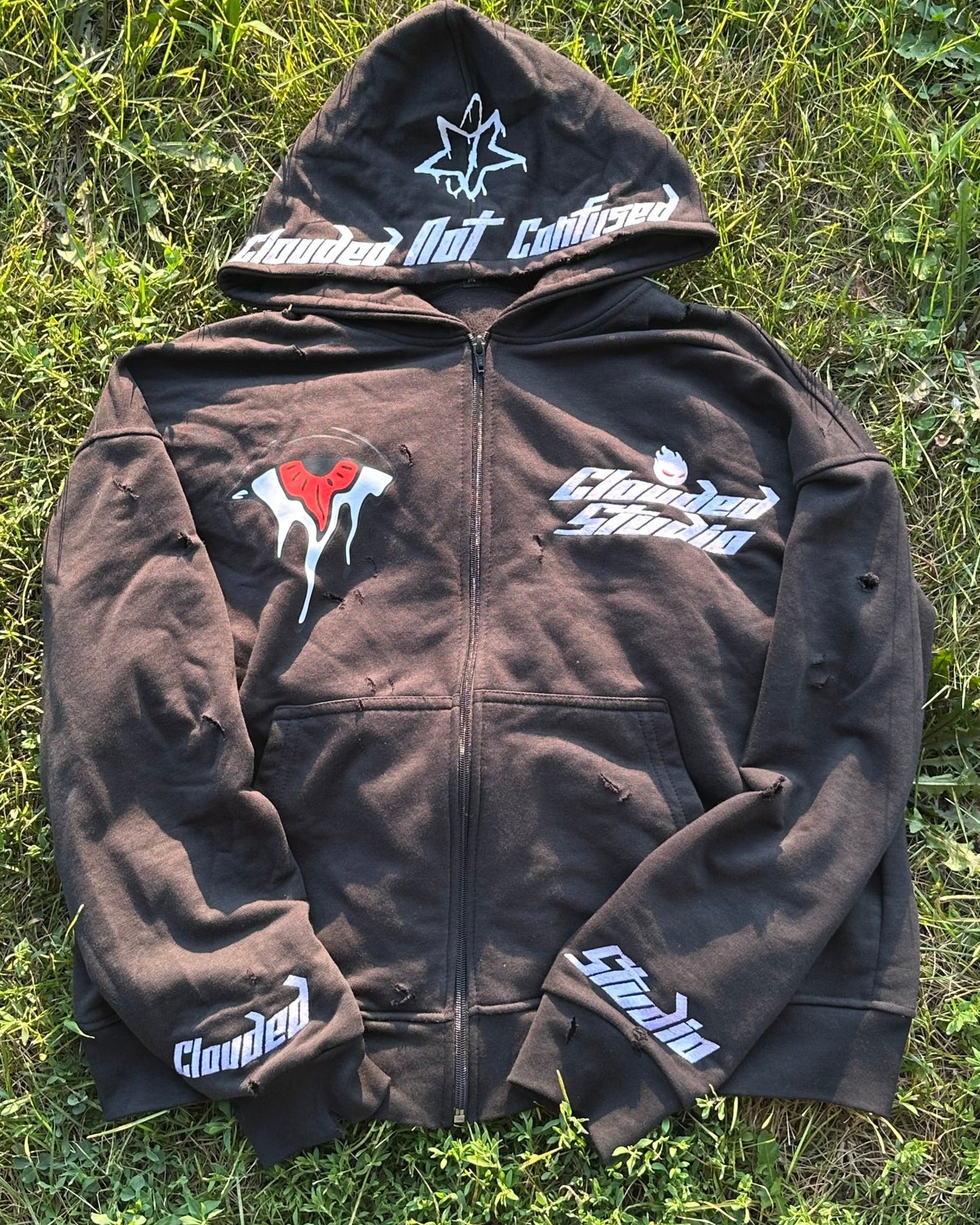 Clouded Studios Signature Midweight Zip Up Pre Order Black