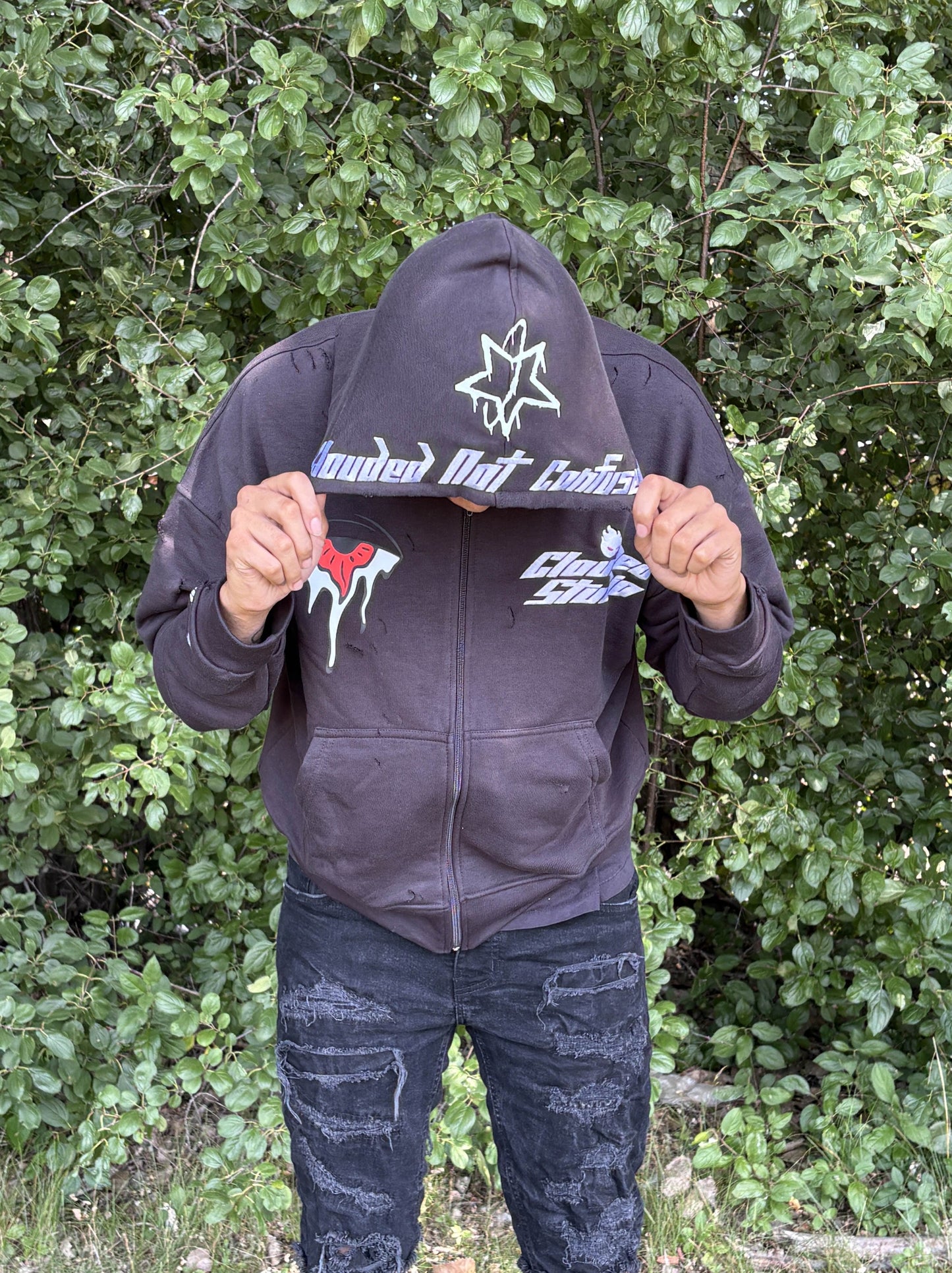 Clouded Studios Signature Midweight Zip Up Pre Order Black