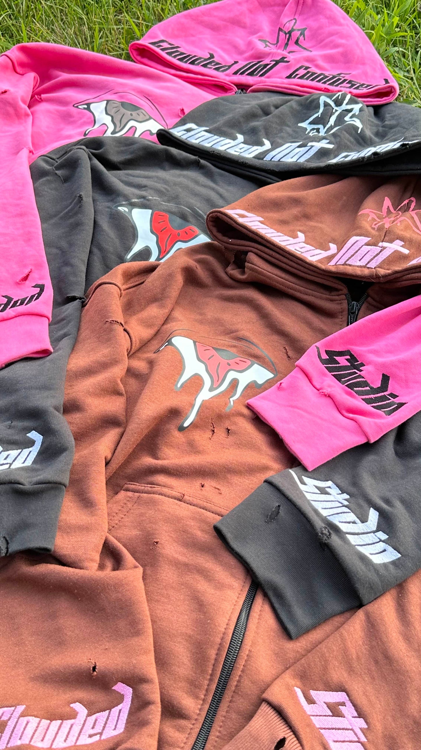 Clouded Studios Signature Midweight Zip Up Pre Order Pink